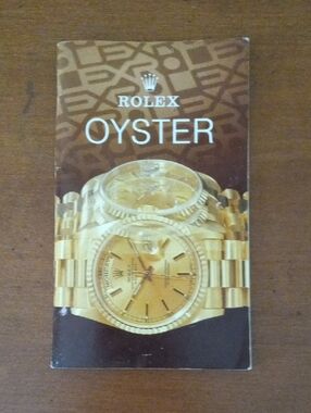 Rolex Gold Oyster Brochure Pamphlet Booklet
